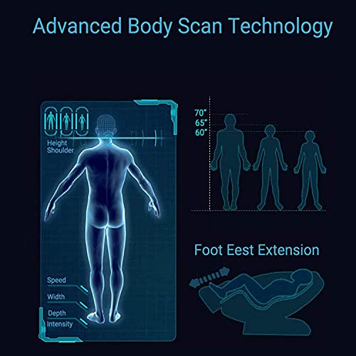 TYJJ Massage Chair, Zero Gravity Massage Chair Full Body Shiatsu Electric Mas...