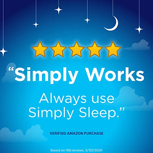 Simply Sleep Nighttime Sleep Aid Caplets with 25 mg Diphenhydramine HCl, Non-...