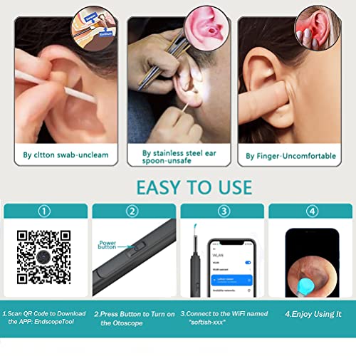 Ear Wax Removal Tool Camera, Ear Cleaner, Earwax Remover Kit 1080P FHD, Ear C...
