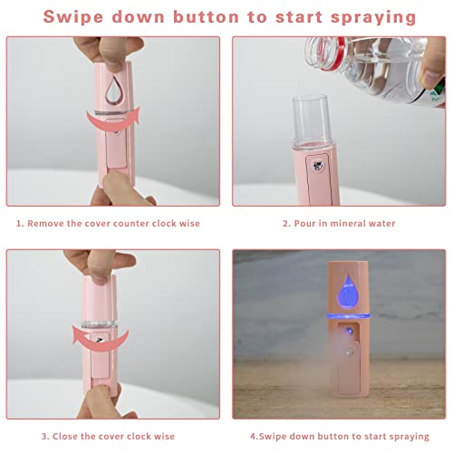 Handy Nano Facial Mister, Beauty Gifts for Women,Mini Face Humidifier for Las...