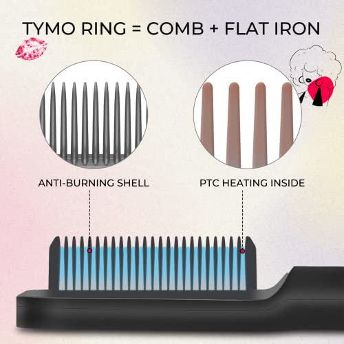 Hair Straightener Comb Matte Black