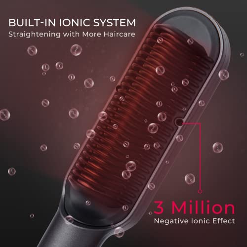 TYMO RING PLUS Ionic Hair Straightener Comb - Hair Straightening Brush & Iron...