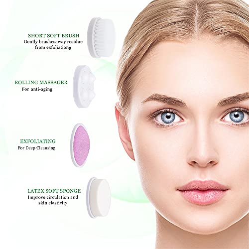face scrubber ,Waterproof Facial Cleansing 5 in Brush + 1 Beauty care masserf...