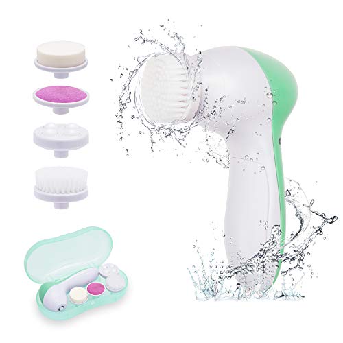 face scrubber ,Waterproof Facial Cleansing 5 in Brush + 1 Beauty care masserf...