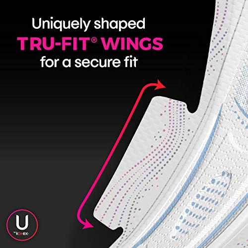 U by Kotex AllNighter Overnight Feminine Pads with Wings, Ultra Thin, 108 Cou...