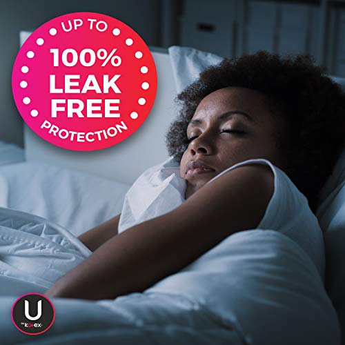 U by Kotex AllNighter Overnight Feminine Pads with Wings, Ultra Thin, 108 Cou...