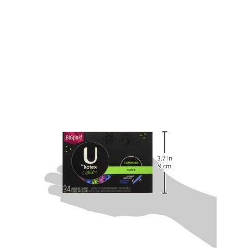 U by Kotex BIGpak! Tampons Super Unscented - 34 CT