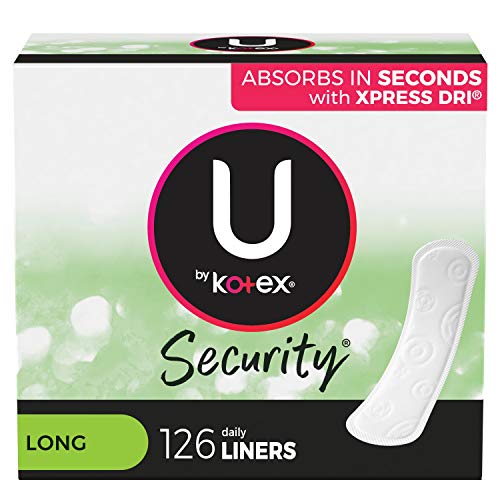 U by Kotex Security Lightdays Panty Liners, Light Absorbency, Long, Unscented...