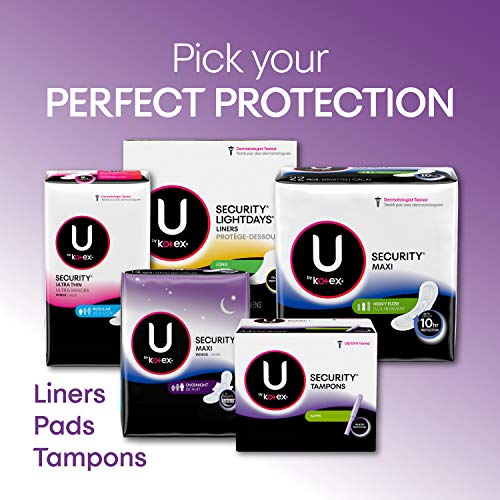 U by Kotex Security Tampons, Super Plus Absorbency, Unscented, 32 Count (Pack...