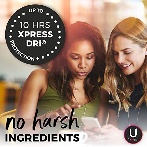 U by Kotex Security Ultra Thin Feminine Pads, Heavy Absorbency, Unscented, 56...