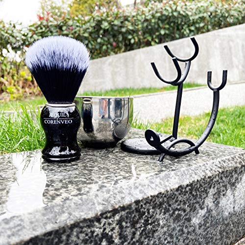 Men‘s Shaving Brush Set, Shaving Brush with Steel Brush Razor Holder and Shav...