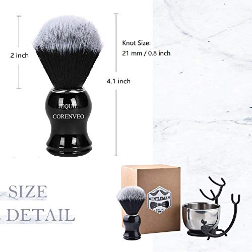 Men‘s Shaving Brush Set, Shaving Brush with Steel Brush Razor Holder and Shav...