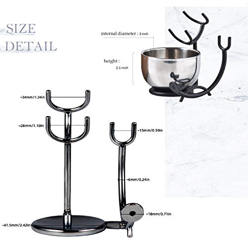 Men‘s Shaving Brush Set, Shaving Brush with Steel Brush Razor Holder and Shav...