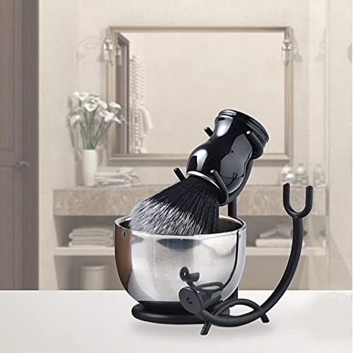 Men‘s Shaving Brush Set, Shaving Brush with Steel Brush Razor Holder and Shav...