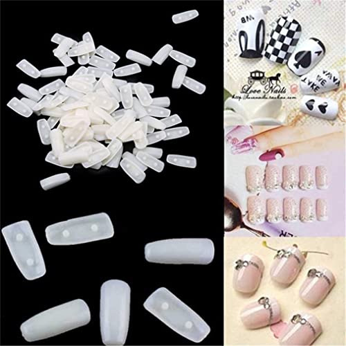 Durable and Nice100 pcs Fake Nails Short False Round Square Nails Full Cover ...
