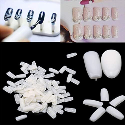 Durable and Nice100 pcs Fake Nails Short False Round Square Nails Full Cover ...