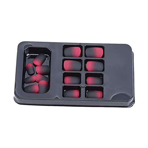 Durable and Useful24 pcs Fairy Tale Apple Gradient Black Red Matte Short Squa...