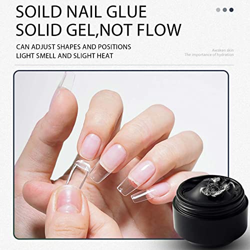 U-Shinein 2x10ml Solid Nail Glue Gel, Nail Tips Glue Gel for Acrylic Nails, P...
