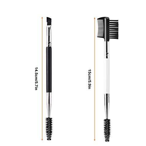 Eyebrow Brush and Comb Set, Ubonjoy 2Pcs Eye Brow Brush, Professional Spoolie...