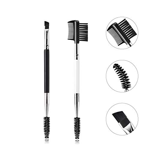 Eyebrow Brush and Comb Set, Ubonjoy 2Pcs Eye Brow Brush, Professional Spoolie...