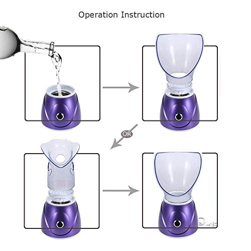Facial Steamer - Hann Professional Sinus Steam Inhaler for Home Facial Warm M...
