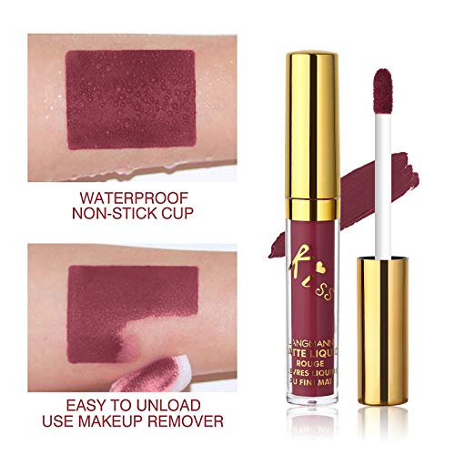 12Pcs/Set Velvet Matte Liquid Lipstick Makeup Classic Waterproof Long Lasting...
