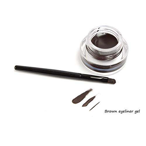 2 in 1 Black and Brown Gel Eyeliner Set Water Proof Smudge Proof, Last for Al...