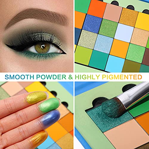 UCANBE 32 Colors DIY Eyeshadow Palette, Refillable and Removable Eye Shadow W...