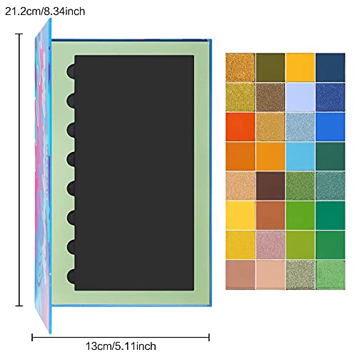 UCANBE 32 Colors DIY Eyeshadow Palette, Refillable and Removable Eye Shadow W...