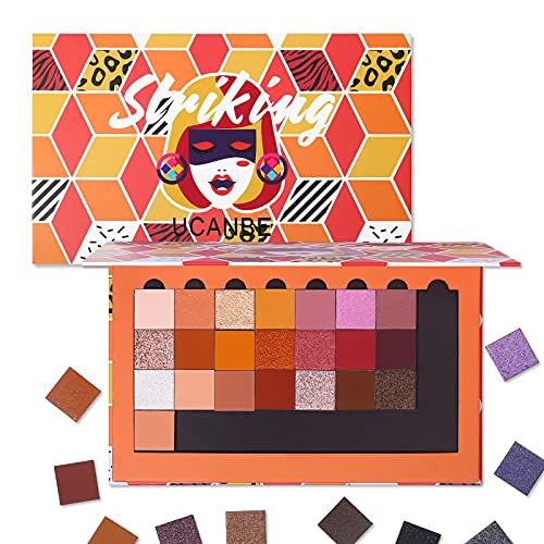 UCANBE 32 Colors DIY Eyeshadow Palette, Refillable and Removable Eye Shadow W...