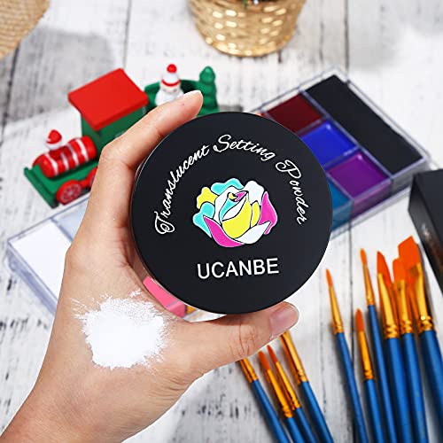 UCANBE Athena Face Body Paint Oil Palette + Translucent Setting Powder + 10PC...