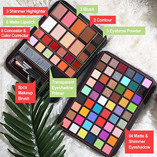 UCANBE Carry All Trunk Train Case Makeup Set, Holiday Make Up Gift Kit for Wo...