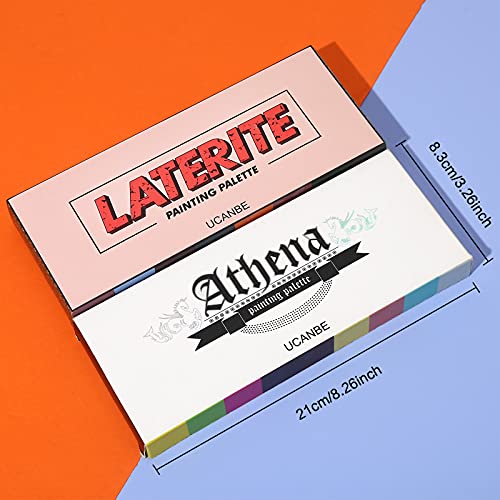 UCANBE Face Body Paint Oil Palette Set - 2 x 20 Colors with 10 Blue Paint Bru...