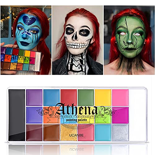 UCANBE Oil Based Face Body Painting Palette - Large Deep Pan, 20 Color Profes...