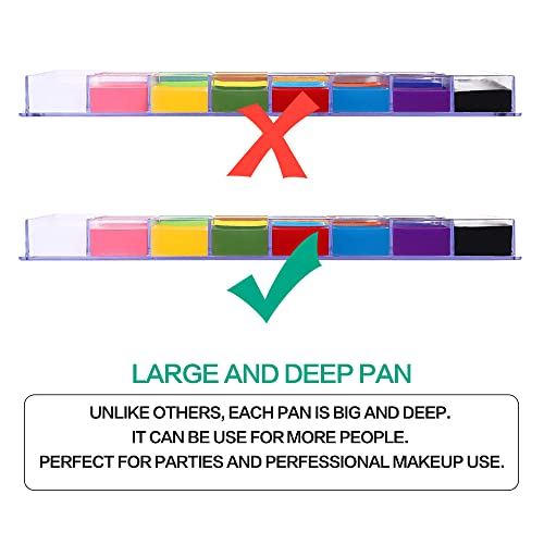 UCANBE Oil Based Face Body Painting Palette - Large Deep Pan, 20 Color Profes...