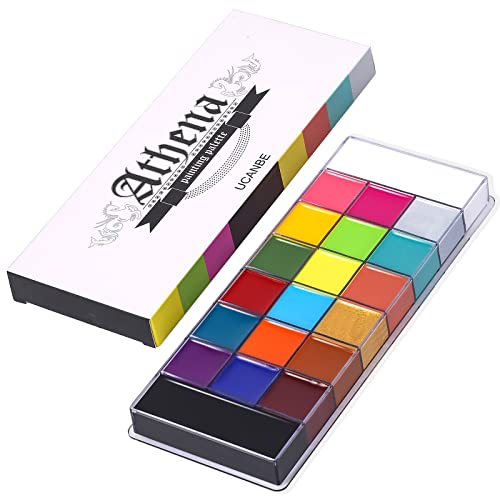 UCANBE Oil Based Face Body Painting Palette - Large Deep Pan, 20 Color Profes...