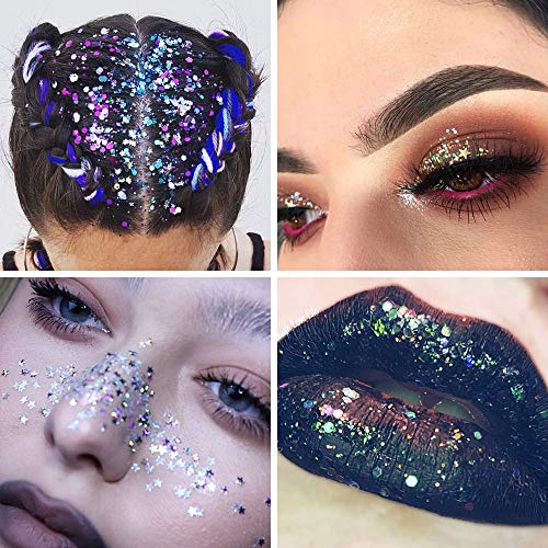 UCANBE Pro Glitter Eyeshadow Palette - Professional 16 Colors - Chunky & Fine...