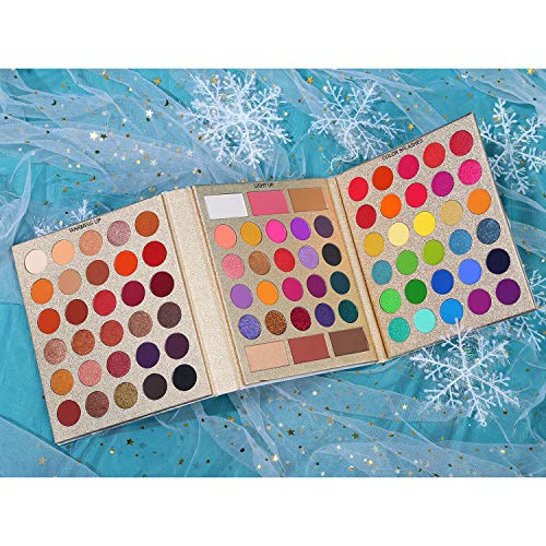 UCANBE Professional 86 Colors Eyeshadow Palette with 15pcs Makeup Brushes Set...