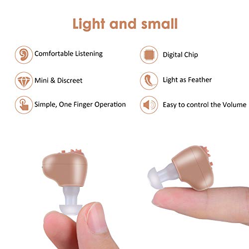 Hearing Amplifier Aid for Seniors and Adults Rechargeable with Noise Cancelli...