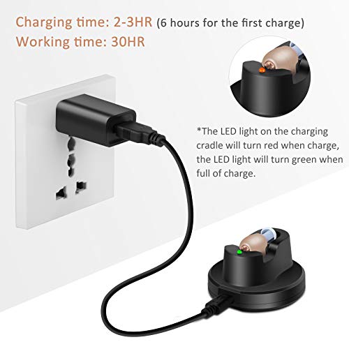 Hearing Amplifier Aid for Seniors and Adults Rechargeable with Noise Cancelli...