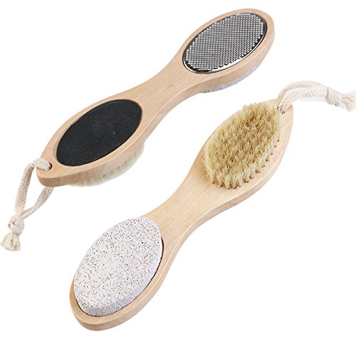 UEETEK 4-in-1 Foot File Nail Brush Callus Reducer Pumice Stone