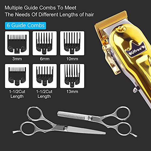 Ufree Hair Clippers for Men Professional Hair Cutting Kit, Cordless Clippers ...