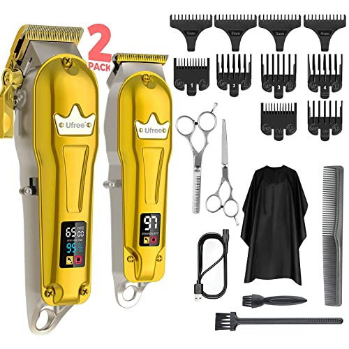 Ufree Hair Clippers for Men + T-Blade Trimmer Kit, Professional Hair Cutting ...