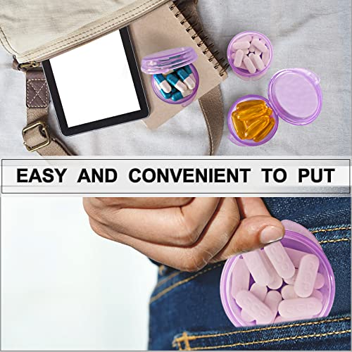 Small Pill Box (3 Pack), Daily Mini Pill Organizer Portable for Purse Pocket,...