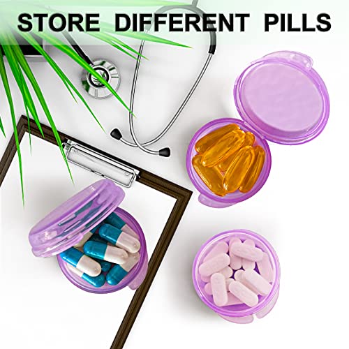 Small Pill Box (3 Pack), Daily Mini Pill Organizer Portable for Purse Pocket,...
