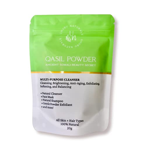 Uhuru Naturals Qasil Powder 20 Grams – Ancient Somali Beauty Secret, Gentle D...
