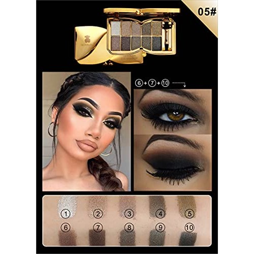 Glitter Eyeshadow Palette,10 Colors Sparkle Shimmer Eye Shadow Highly Pigment...