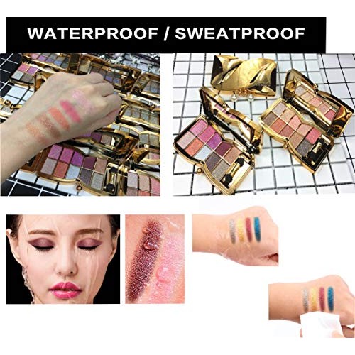 Glitter Eyeshadow Palette,10 Colors Sparkle Shimmer Eye Shadow Highly Pigment...