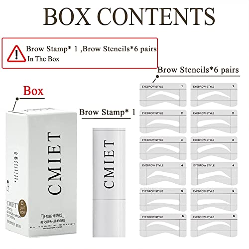 Eyebrow Stamp Stencil Kit One Step Brow Stamp Kit Waterproof Eyebrow Stencil ...
