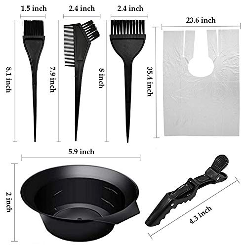 Uleade 20 Pieces Hair Dye Coloring Kit, Hair Tinting Bowl, Dye Brush, Ear Cov...